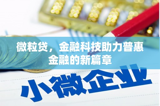 兴县微粒贷，金融科技助力普惠金融的新篇章