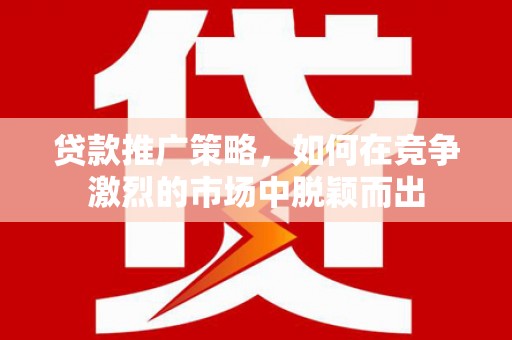 兴县贷款推广策略，如何在竞争激烈的市场中脱颖而出