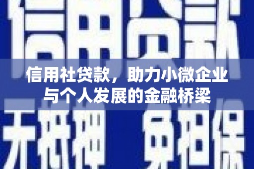 兴县信用社贷款，助力小微企业与个人发展的金融桥梁