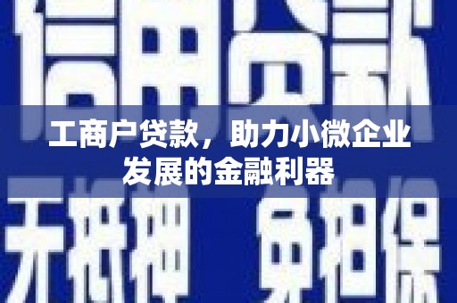 兴县工商户贷款，助力小微企业发展的金融利器