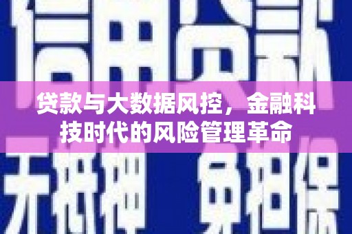 兴县贷款与大数据风控，金融科技时代的风险管理革命