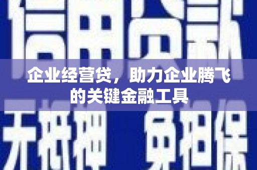 兴县企业经营贷，助力企业腾飞的关键金融工具