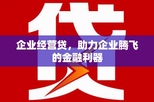 兴县企业经营贷，助力企业腾飞的金融利器