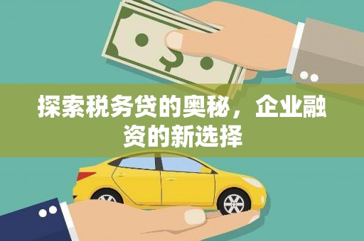 兴县探索税务贷的奥秘，企业融资的新选择