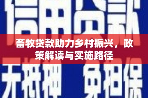 兴县畜牧贷款助力乡村振兴，政策解读与实施路径