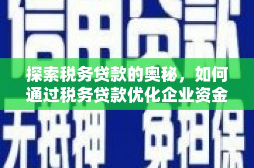 兴县探索税务贷款的奥秘，如何通过税务贷款优化企业资金流