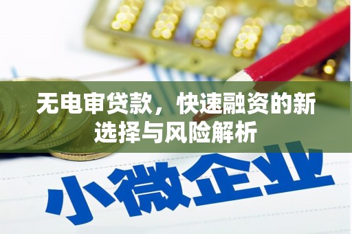 兴县无电审贷款，快速融资的新选择与风险解析