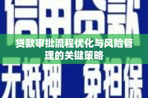 兴县贷款审批流程优化与风险管理的关键策略