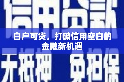 兴县白户可贷，打破信用空白的金融新机遇