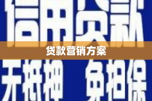 兴县贷款营销方案