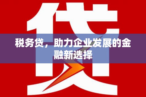 兴县税务贷，助力企业发展的金融新选择
