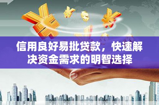 兴县信用良好易批贷款，快速解决资金需求的明智选择