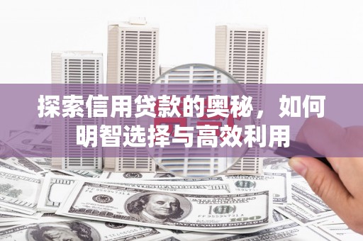 兴县探索信用贷款的奥秘，如何明智选择与高效利用