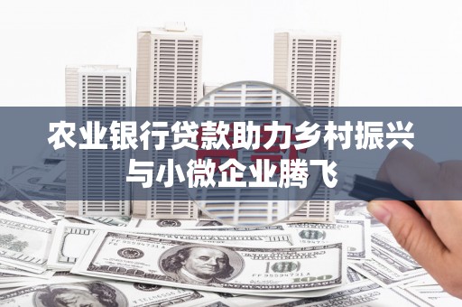 兴县农业银行贷款助力乡村振兴与小微企业腾飞